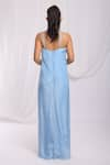 Ellemora fashions_Blue Dull Crepe Plain Halter Neck Jumpsuit _Online_at_Aza_Fashions