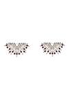 Shop_Esme by Aashna Dalmia_Purple Swarovski Cosmic Cadence Crystal Embellished Earrings _at_Aza_Fashions