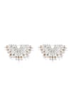 Shop_Esme by Aashna Dalmia_Grey Swarovski Cosmic Cadence Embellished Earrings _at_Aza_Fashions