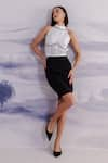 Buy_Orthodox_Black Banana Crepe Plain Pencil Skirt _at_Aza_Fashions