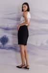 Buy_Orthodox_Black Banana Crepe Plain Pencil Skirt _Online_at_Aza_Fashions