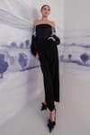 Buy_Orthodox_Black Banana Crepe Solid Flared Trouser _at_Aza_Fashions