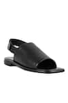 JVAM_Black Plain Page Sling Back Sandals _Online_at_Aza_Fashions