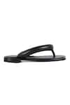 JVAM_Black Plain Patrick Slippers _Online_at_Aza_Fashions