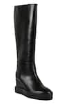 Buy_JVAM_Black Plain Ryder Boots _at_Aza_Fashions