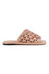 JVAM_Pink Smocked Wolf Strap Sandals _Online_at_Aza_Fashions