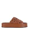 JVAM_Brown Athena Plain Wedges _Online_at_Aza_Fashions