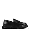 JVAM_Black Emmett Solid Moccasins _Online_at_Aza_Fashions