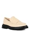 Buy_JVAM_Off White Emmett Plain Moccasins _at_Aza_Fashions