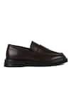 Buy_JVAM_Brown Emmett Solid Flared Heel Moccasins _Online_at_Aza_Fashions