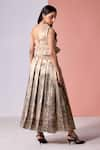 Shop_JYOTI SACHDEV IYER_Grey Organza Tissue Printed City Pleated Skirt _at_Aza_Fashions