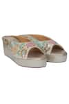 Buy_Kkarma_Multi Color Embroidered Indu Bead Floral Wedges _at_Aza_Fashions