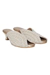 Buy_Kkarma_Off White Embellished Leena Pearl Mules _at_Aza_Fashions