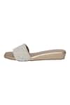 Kkarma_White Embellished Navya Wedges _Online_at_Aza_Fashions