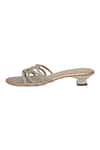 Kkarma_Gold Embellished Vamika Stone Sandals _Online_at_Aza_Fashions