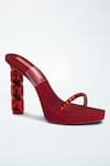 Buy_Signature Sole_Red Diamond Embellished Heels _at_Aza_Fashions