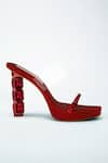 Shop_Signature Sole_Red Diamond Embellished Heels _Online_at_Aza_Fashions