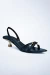 Buy_Signature Sole_Black Chain Open Toe Kitten Heels _Online_at_Aza_Fashions