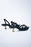 Shop_Signature Sole_Black Chain Open Toe Kitten Heels _Online_at_Aza_Fashions