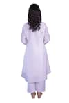 Shop_Myra Clothing Line_White Chanderi Hand Embroidered Sequin Collar Splash Kurta With Pant 