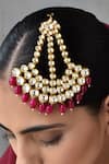 SWABHIMANN_Red Kundan Embellished Passa _Online_at_Aza_Fashions