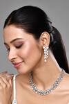 Buy_Our Purple Studio_Silver Plated Crystals Embellished Necklace Set _at_Aza_Fashions