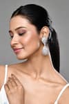 Buy_Our Purple Studio_White Stones Embellished Dangler Earrings _at_Aza_Fashions