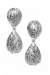 Shop_Our Purple Studio_White Stones Embellished Dangler Earrings _at_Aza_Fashions