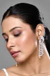 Buy_Our Purple Studio_Silver Plated Stones Crystals Embellished Dangler Earrings _at_Aza_Fashions