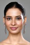 Buy_Our Purple Studio_Silver Plated Stones Crystals Embellished Dangler Earrings _Online_at_Aza_Fashions