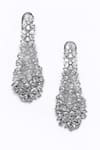 Shop_Our Purple Studio_White Stones Embellished Dangler Earrings _at_Aza_Fashions