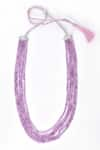 Shop_Our Purple Studio_Purple Onyx Beads Multi Strand Necklace _at_Aza_Fashions