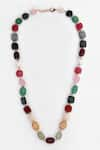 Shop_Our Purple Studio_Multi Color Bead Shaped Necklace _at_Aza_Fashions