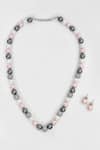 Shop_Our Purple Studio_White Pearls Necklace Set _at_Aza_Fashions