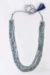 Shop_Our Purple Studio_Blue Onyx Bead Multi Strand Necklace _at_Aza_Fashions