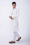 Buy_KAKA CALCUTTA_Ivory Jacket Suiting Embroidered Cutdana And Kurta Set_Online_at_Aza_Fashions