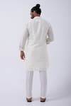 Shop_KAKA CALCUTTA_Ivory Kurta Bam Silk Solid And Pyjama Set _at_Aza_Fashions