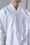 Buy_Bhusattva_White Organic Linen Overlapping Loop Button Jacket 