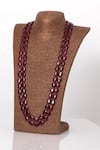 Buy_Seirra Thakur_Red Semi Precious Stone Double - Layered Ruby Maala _at_Aza_Fashions