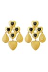 Shop_Radhika Agrawal Jewels_Gold Plated Swarovski Cupid Cascade Danglers _at_Aza_Fashions