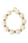 Shop_Radhika Agrawal Jewels_Ivory Swarovski Imperial Amethyst Pearl Bracelet _at_Aza_Fashions