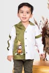 Buy_Toplove_White Cotton Hand Embroidered Sequin Jungle Party Casual Lapel Shirt _at_Aza_Fashions