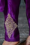 Buy_Eeda_Purple Chiniya Silk Embroidered Zardosi Noor Placement Kurta And Pant Set _Online_at_Aza_Fashions