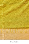 Paaprika_Yellow Mulberry Silk Woven Checkered Banarasi Saree With Running Blouse Piece_Online_at_Aza_Fashions