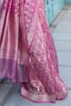 Shop_Paaprika_Pink Handwoven Tissue Silk Floral Saree With Running Blouse Piece _Online_at_Aza_Fashions