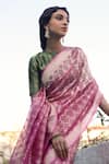 Buy_Paaprika_Pink Handwoven Tissue Silk Floral Saree With Running Blouse Piece 