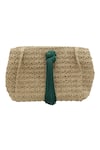 Shop_TROV_Beige Bianca Knotted Clutch _at_Aza_Fashions