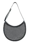 Buy_TROV_Black Diamonte Cora Hobo Bag _at_Aza_Fashions