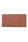 TROV_Orange Cece Yarn Woven Boho Clutch _Online_at_Aza_Fashions