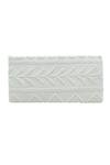 Buy_TROV_White Cece Yarn Woven Misty Vine Clutch _at_Aza_Fashions